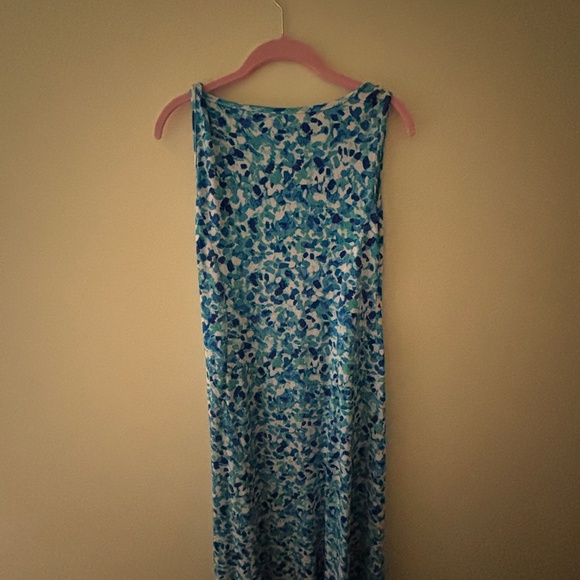 New Susan Graver Blue  & White Patterned Midi Dress - Picture 2 of 4